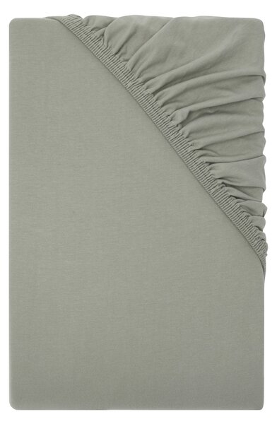 Livarno® Žerzejové napínací prostěradlo, 90-100 x 200 cm (zelená/šedá) (100407929004)
