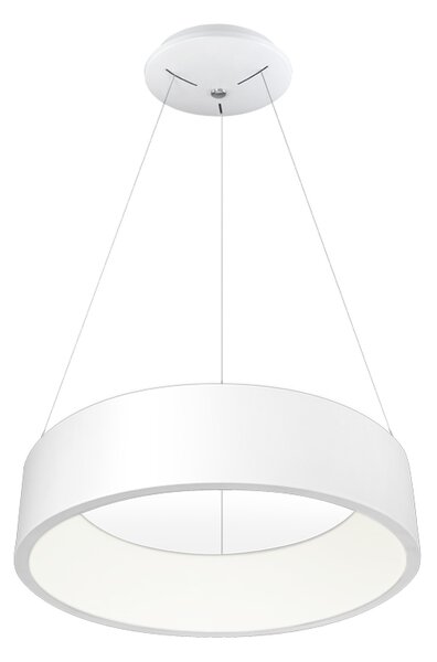 Palnas 62000800 KAJI - Moderní závěsné kulaté LED svítidlo 42W, 3000K Ø 60cm (Závěsné bílé úsporné LED svítidlo nad jídelní stůl)