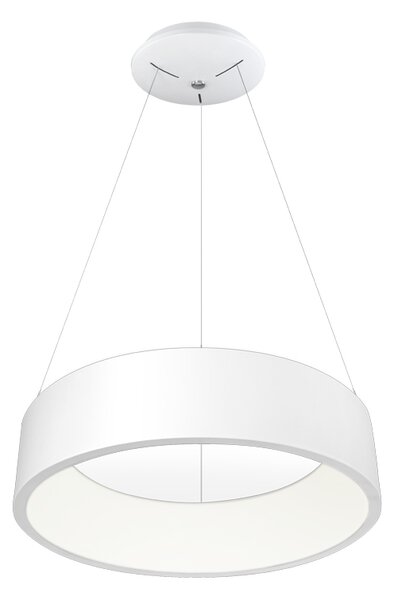 Palnas 62000800 KAJI - Moderní závěsné kulaté LED svítidlo 42W, 3000K Ø 60cm (Závěsné bílé úsporné LED svítidlo nad jídelní stůl)