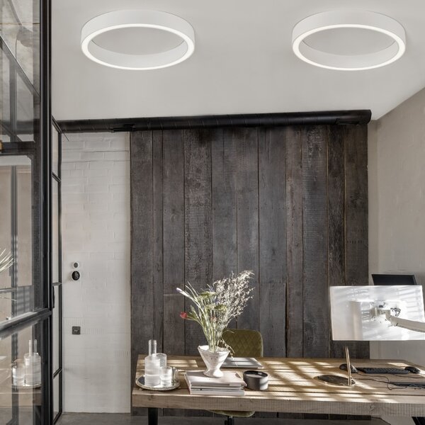 Bílé kovové stropní LED světlo Nova Luce Sting 60 cm