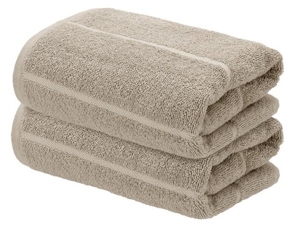 Livarno® Froté ručník, 50 x 100 cm, 500 g/m2, 2 kusy (béžová) (100407415001)