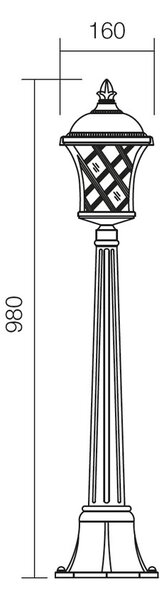 Smarter Venkovní lampa Bremen, v.98cm
