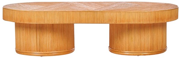 Zahradní konferenční stolek AIROLE 150 cm 70 cm Ratan Hnědá
