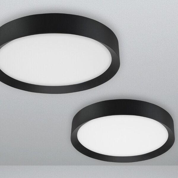 Černé kovové stropní LED světlo Nova Luce Luton 55 cm