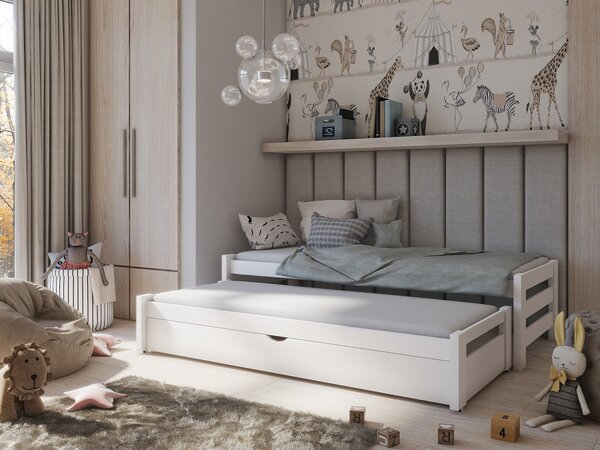 Dětská postel s přistýlkou Miriam Velikost spací plochy: 180x80, Barva: bílá