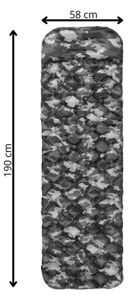 Nafukovací matrace 190x58 cm SPRINGOS PM047 camo