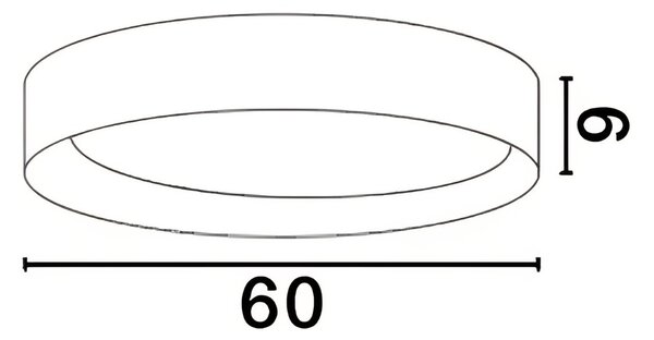 Bílé kovové stropní LED světlo Nova Luce Stake 60 cm