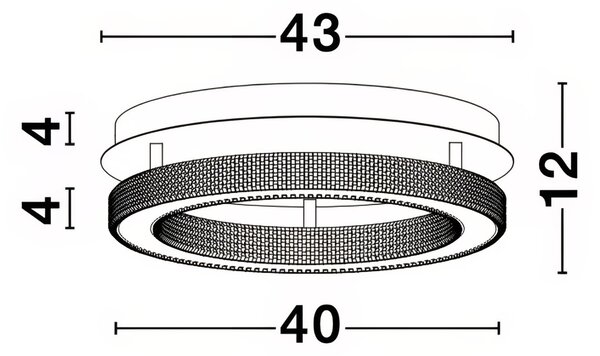 Mosazné kovové stropní LED světlo Nova Luce Fiore 40 cm