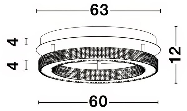 Mosazné kovové stropní LED světlo Nova Luce Fiore 60 cm