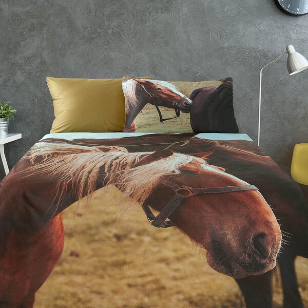 Povlečení Veba GEON tisk Kůň II. Velikost: 140x200 cm + 70x90 cm