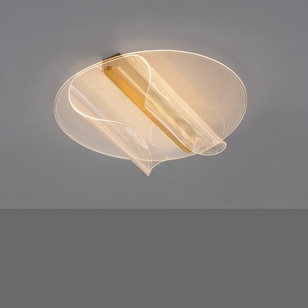 Zlaté kovové stropní LED světlo Nova Luce Valentin 45 x 55 cm