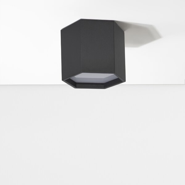 Černé kovové stropní LED světlo Nova Luce Samba II. 25 cm
