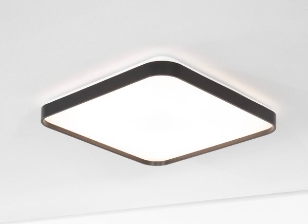 Černé kovové stropní LED světlo Nova Luce Athos 48 x 48 cm