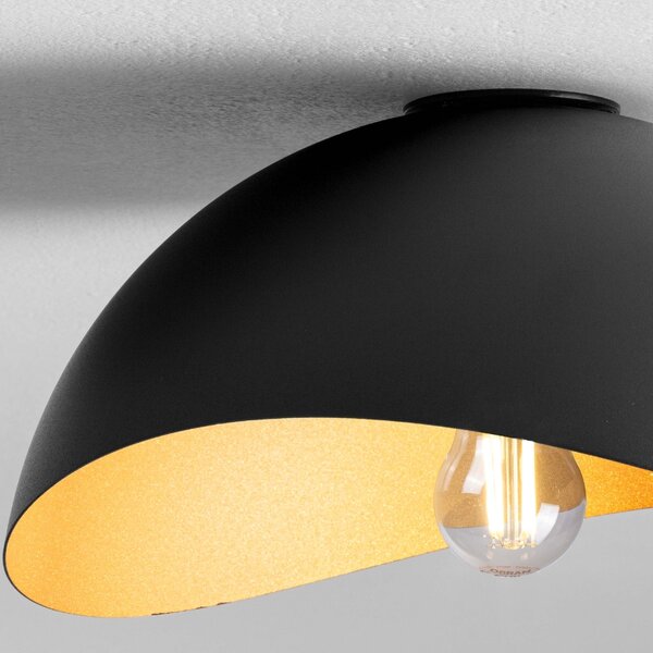 Černo-zlaté kovové stropní světlo Nova Luce Opsi 30 cm