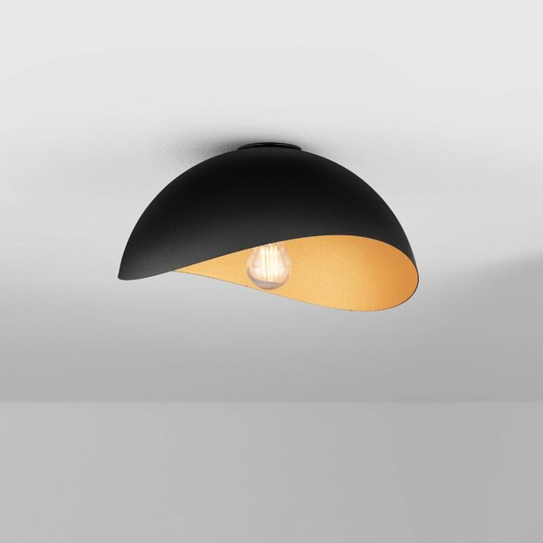 Černo-zlaté kovové stropní světlo Nova Luce Opsi 30 cm