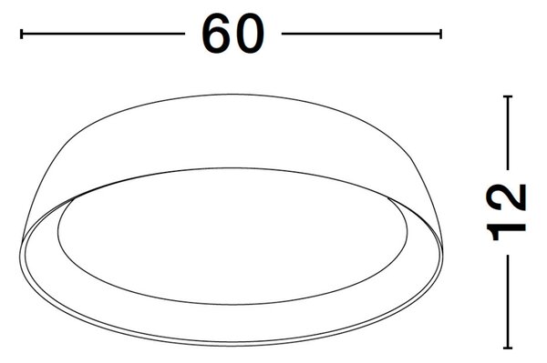 Bílé kovové stropní LED světlo Nova Luce Sigi 60 cm