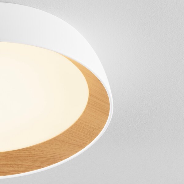 Bílé kovové stropní LED světlo Nova Luce Sigi 45 cm
