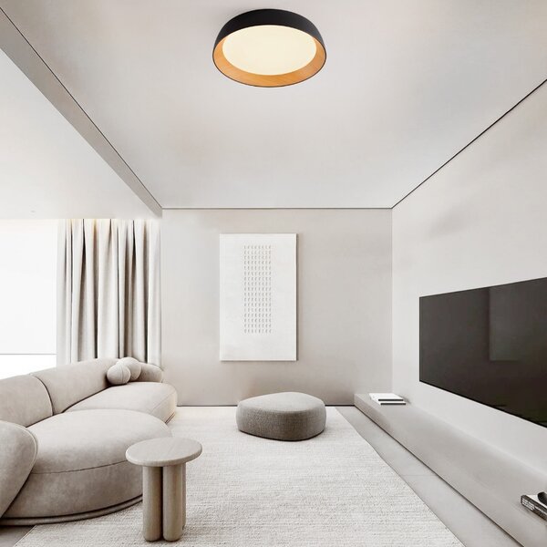 Černé kovové stropní LED světlo Nova Luce Sigi 60 cm