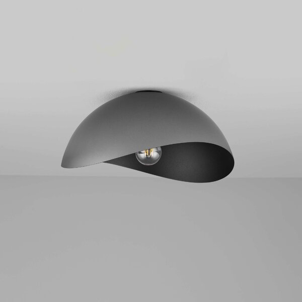 Šedé kovové stropní světlo Nova Luce Opsi 40 cm