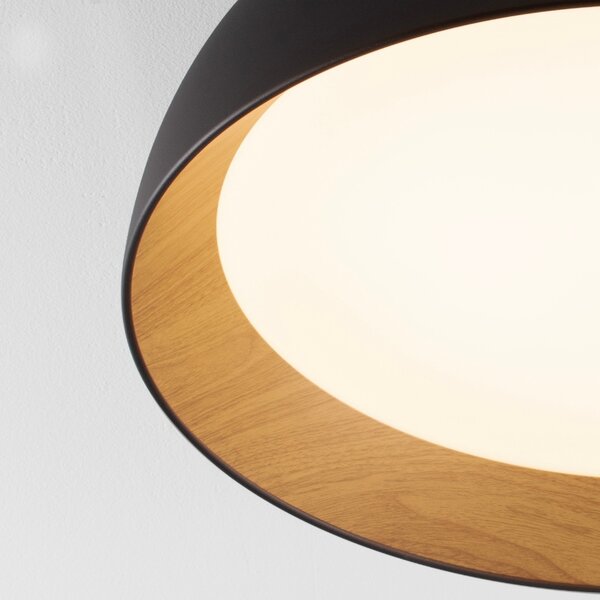 Černé kovové stropní LED světlo Nova Luce Sigi 60 cm