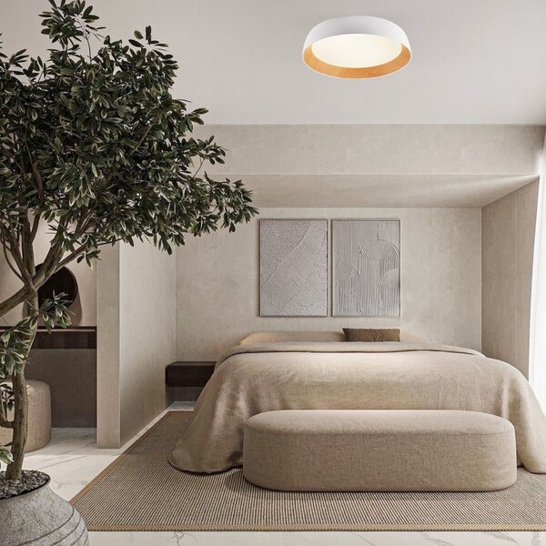 Bílé kovové stropní LED světlo Nova Luce Sigi 60 cm