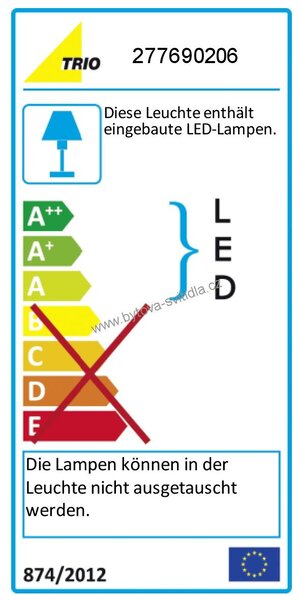 Trio Leuchten 277690206 SANDRO - Stmívatelné nástěnné LED svítidlo+ (Moderní LED svítidlo na zeď, stmívatelné)