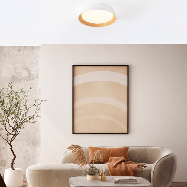 Bílé kovové stropní LED světlo Nova Luce Sigi 45 cm