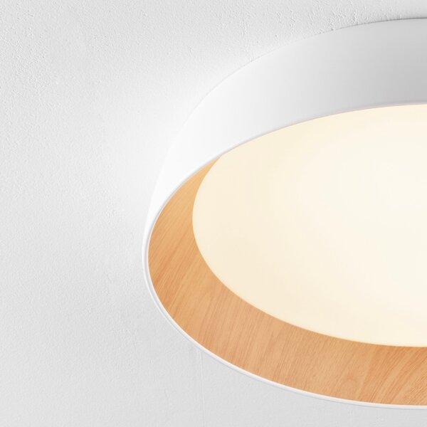 Bílé kovové stropní LED světlo Nova Luce Sigi 60 cm
