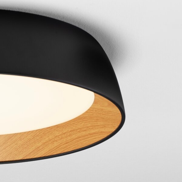 Černé kovové stropní LED světlo Nova Luce Sigi 45 cm
