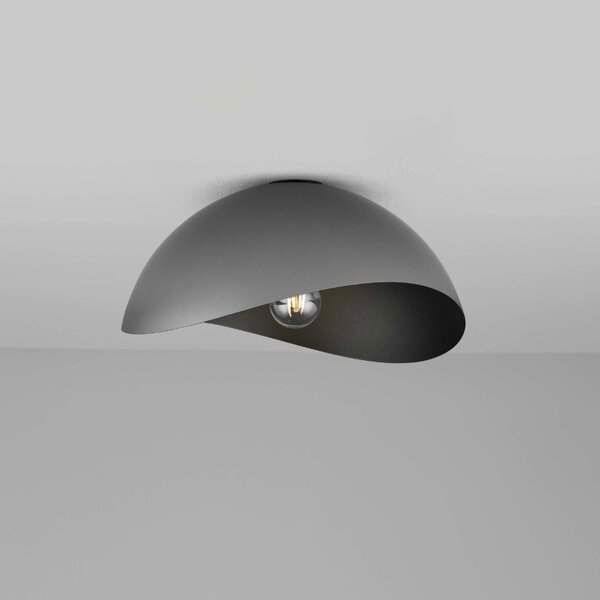Šedé kovové stropní světlo Nova Luce Opsi 40 cm