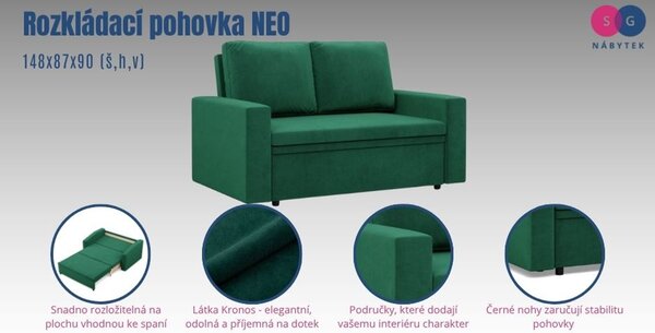 Rozkládací pohovka NEO - rovný bok - Kronos Béžová