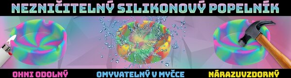 "Nezničitelný" silikonový popelník Multicolor