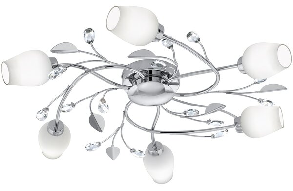 Eglo 95162 PITALE - Moderní stropní svítidlo + LED G9 žárovky, Ø 63cm (Moderní přisazené úsporné svítidlo 6 x 2,5W LED)