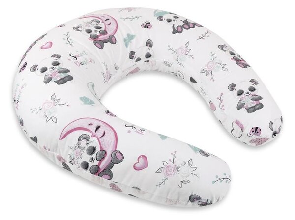 Bellatex Kojicí polštář s povlakem na zip po obvodu 180 cm Medvídek panda