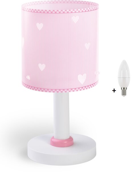 Dalber 62011S SWEET DREAMS - Dětská stolní lampička růžová + Dárek LED žárovka (Holčičí stolní růžová lampička)