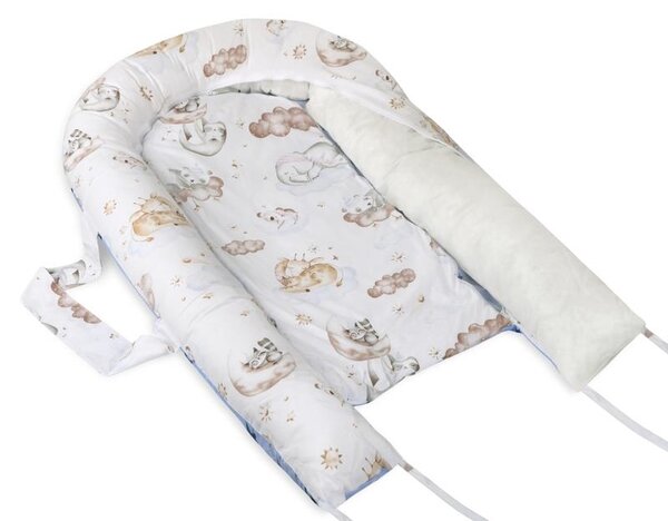 Bellatex Hnízdečko pro miminko 30x70 cm Zvířátko na obláčku