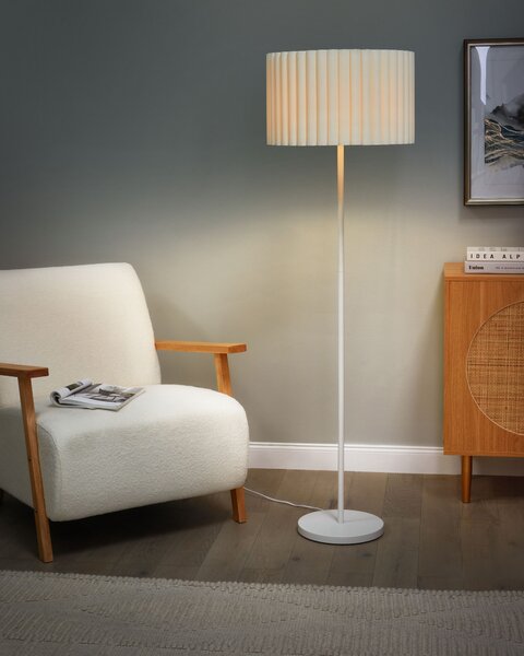 Stojací lampa LOURENS Kov Krémově bílá