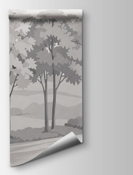 Fototapeta Krajina se stromy a kopci, Přírodní fototapety, Populární fototapety, t00763 - Tapeko.co.cz