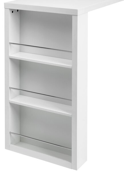 BAROVÝ STŮL, vysoce lesklá bílá, 120/107/60 cm - Barové stoly, Online Only