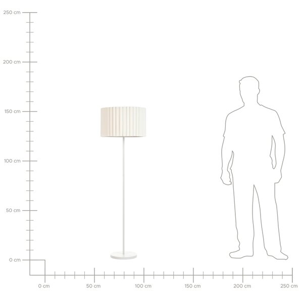 Stojací lampa LOURENS Kov Krémově bílá