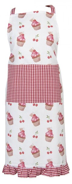 Kuchyňská zástěra z bavlny Cherry Cupcake – 70x85 cm