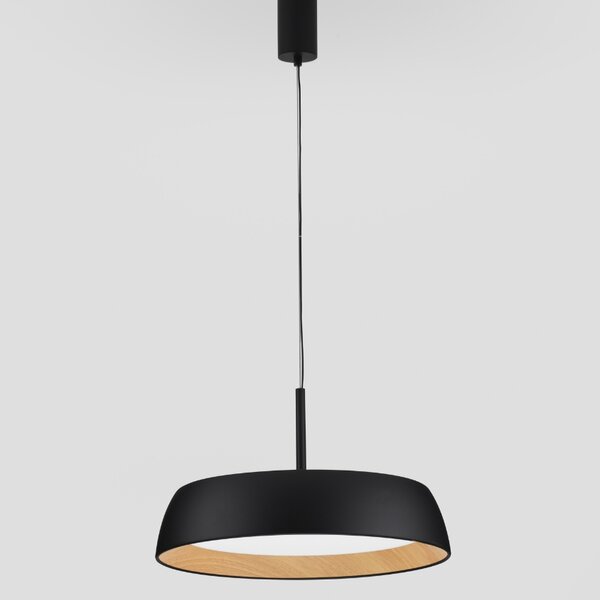 Černé kovové závěsné LED světlo Nova Luce Sigi 45 cm