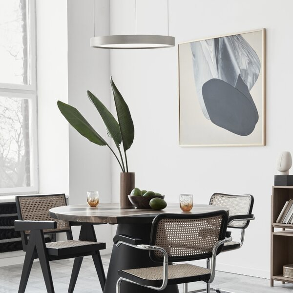 Stříbrné kovové závěsné LED světlo Nova Luce Perrine 40 cm