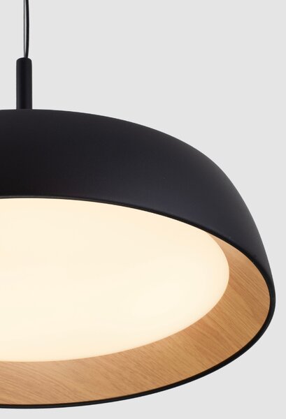 Černé kovové závěsné LED světlo Nova Luce Sigi 45 cm