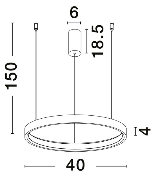 Hnědé kovové závěsné LED světlo Nova Luce Perrine 40 cm