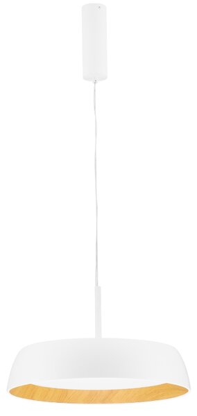 Bílé kovové závěsné LED světlo Nova Luce Sigi 45 cm