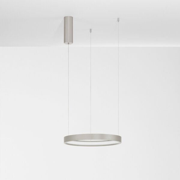 Stříbrné kovové závěsné LED světlo Nova Luce Perrine 40 cm