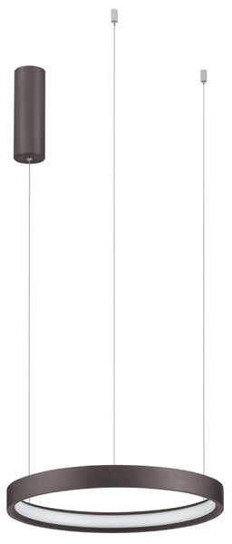 Hnědé kovové závěsné LED světlo Nova Luce Perrine 40 cm