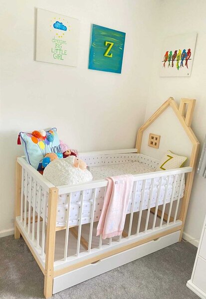 Dětská domečková postýlka George Velikost spací plochy: 140x80, Šuplík: NE