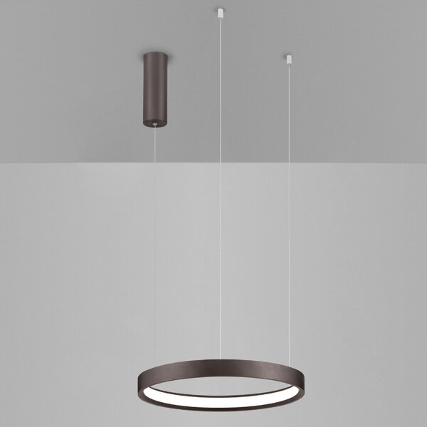Hnědé kovové závěsné LED světlo Nova Luce Perrine 40 cm